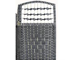 Biombo Country blanco y negro de Bambú Natural tres paneles (1.70X1.20 CM)