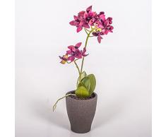 Pequeña orquídea phalaenopsis artificial EMILY en maceta, violeta, 35 cm - Flor decorativa / Planta sintética - artplants