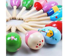 Koly Mini Bola de Madera Juguetes para niños instrumentos musicales de percusión martillo de la arena