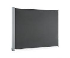 Blumfeldt Cosmo Toldo para balcón cortavientos de jardín enrollable automático lateral (superficie de 150x200cm, fácil instalación) - antracita