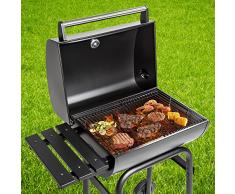 TecTake Barbacoa grill carbón vegetal parrilla fumador BBQ madera