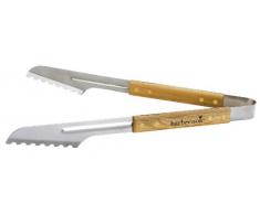Barbecook 2230207100 - Pinzas para barbacoa de acero inoxidable con mango de madera