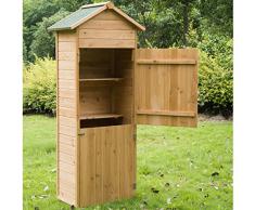 Caseta Herramientas 190x79x49 cm Cobertizo Madera Maciza Gabinete Jardín Terraza