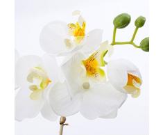 Orquídea Phalaenopsis MINA en maceta, tres ramas, blanco, 45 cm - Planta artificial / Orquídea sintética - artplants