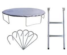Premium Set para trampolín de jardín 1,85 M - 4,60 M - diversos tamaños Cobertura Escalera Piquetes - PS/2007 - Size 4,60 m 6L