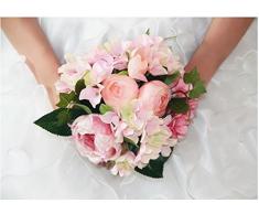 Flores De Peonía Decoración De La Boda Artificiales Dama De Honor Ramo Nupcial Niña De Las Flores