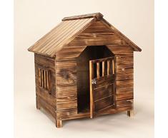 Caseta de perro Pet Casa Exterior sólido de madera de cedro con techo impermeable perro Home