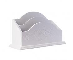 Buzón de correo & buzón carta soporte blanco envejecido madera de Rosalie noticias soporte para caja