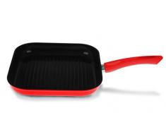 Lamart K2640 RB - Plancha de cerámica para parrilla, color rojo