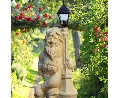 Jardín Piedra de ensueño Enano de jardín grande con farol - Rudolphus