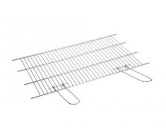 Sauvic 02745 - Parrilla barbacoa inoxidable recortable, 18/8, 60 x 40 cm