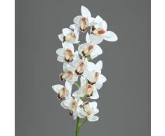 De la orquídea-Cymbidium con diseño de flores de 12 "fresh" de colour blanco 98 cm Arte de la flor de ppp