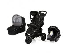 Hauck Viper Trio Set - Carrito deportivo con capazo y grupo 0+, color negro/gris