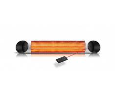 Veito - Calefactor de infrarrojos (2000 vatios, incluye mando a distancia, 4 niveles, temporizador, fibra de carbono que sirve de calefactor y foco) Calentador de infrarrojos para interior y exterior.