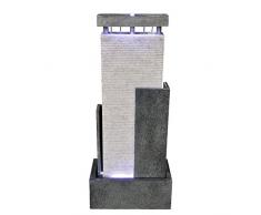 Zen Luz Paredes CPM2C - Fuente de pared de agua, 46 x 27 x 90 cm, color: blanco / negro