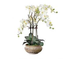 PureDay Orchidee - Orquídea artificial con macetero de cerámica, color marrón