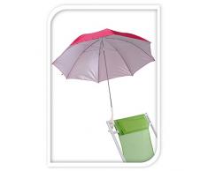 Pro Playa Verde Ligera de clip Silla parasol playa parasol cuello flexible Enroscar abrazadera 100cm Exterior tumbona de Clip parasol Sombra Protección Sombrilla de Clip parasol para Tumbona