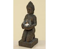 The different design - Figura decorativa con soporte para vela (44 x 14 x 16 cm), diseño de Buda