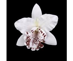 20pcs Flor Artificial Orquídeas Blanco Decoración para Hogar Boda 8cm
