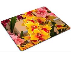 luxlady Caucho Natural Gaming Mousepads Ramo de hermoso Orquídea artificial Bloom Flores Imagen ID 26001262