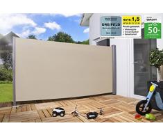 Toldo lateral Malla sombreadora Protector solar Protección contra el viento en diferentes tamaños antracita o beige