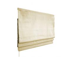 VICTORIA M Estor plegable / cortina plegable paqueto - Klemmfix (fijación sin taladrar) 80 x 175cm, crema