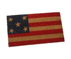 PAME 63185 - Felpudo de fibra de coco, diseño bandera americana, 70 x 40 cm