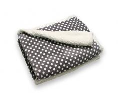 Manta polar reversible POIS gris