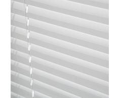 Levivo - Persiana de aluminio (cordón de tracción, longitud acortable individualmente, 110 x 130 cm), blanco