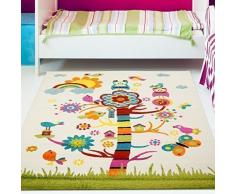 Alfombra para niños moda Oeko Tex Magic Árbol crema brillante colores, varios tamaños, 80 cm_x_150 cm