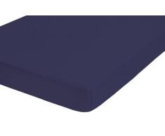 Biberna 12344 - Sábana ajustable de esponja, color Azul (Marine), 90 x 190 cm - 100 x 200 cm