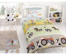 Appletree - Juego de funda de edredón y funda de almohada para capa infantil (135 x 200 cm y 50 x 75 cm)