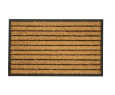 William Armes 2484002 - Felpudo de fibra de coco natural y goma, 75 x 45 cm