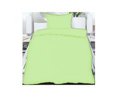 Bajo Juego Verano microfibra cama ropa de cama 135 x 200 cm (2 o 4 piezas Paquete ahorro Uni verde, microfibra, 2-teiliges Set, 135 x 200 cm