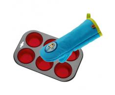 WMF 1281926270 - Guante de horno y moldes para magdalenas, diseño de piratas