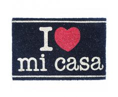 Felpudo de fibra de coco - "I love" (60x40 cm)