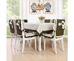 Silla De Mantel Pastoral Juego Conjunto De Cojines De Silla,Algodón Y Lino Cubre El Mantel Bordado,Paños De Mesa De Café-C 130*180cm(51x71inch)