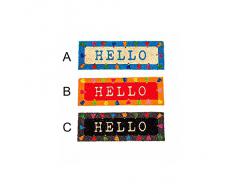 Felpudo de fibra de coco - Modelo "Hello" (75x25 cm) - B