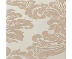 Just Contempo - Cortinas forradas (plisadas, con lazos traseros), diseño de jacquard, poliéster, beige, 2 cortinas 117 x 229 cm