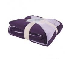 Manta polar morada reversible 130X160