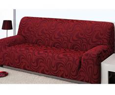 Funda de Sofa Elástica OLAS, 3 plazas (180 a 240Cm). Color Rojo