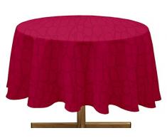 Mantel antimanchas redondo 180 cm CROCO fucsia