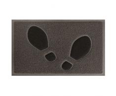 Tapis Déco - 1740409, Tapete De Entrada Rectangulo , 45 X 75 Cm , Empreintes , Alfombra De Entrada , Marron/Negro