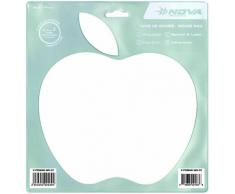 Alfombrilla blanca de resina en forma de manzana