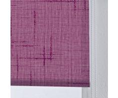 DECORACION NUEVO ESTILO-Estor enrollable ISABELA en tejido translucido de color 28 morado, medida 150 x 175 (varias medidas y colores)