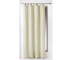 Douceur DIntérieur - 1600523, Cortina Trabillas , 140 X 260 Cm , Essentiel , Poliéster Liso , Beige
