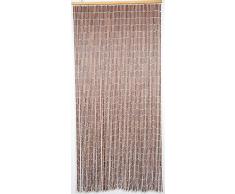 Cortina para puerta, de madera y bambú, tamaño de 90x200 cm, para interiores y exteriores, varios modelos para elegir, de MadeInNature® (Marron acajou et Naturel 5501390)