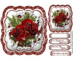 De Navidad Roses on alfombrilla de cordones, by Ceredwyn Macrae