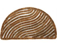 Dandy 60 x 40 cm Bradfield Half Moon excelente Rasquetas alfombrilla de fibra de coco, Natural