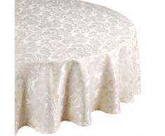 Home Creations Premier Cadiz - Mantel redondo (175,2 cm), color blanco